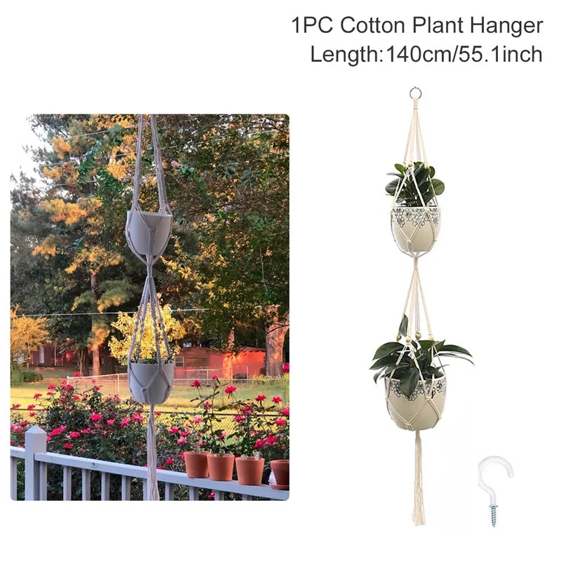 Handmade Macrame Plant Hanger – Hanging Flower Pot Planter