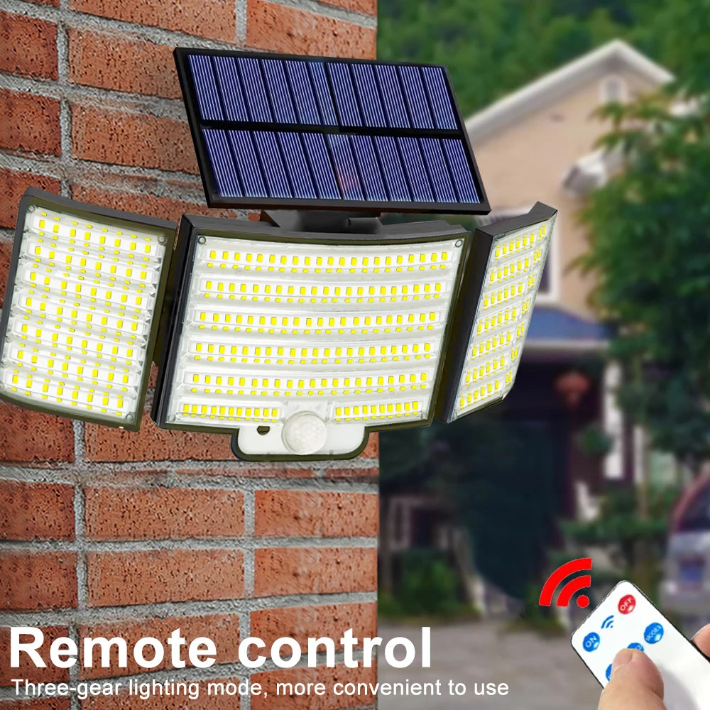 366LED Solar Security Light – Outdoor Motion Sensor, IP65 Waterproof