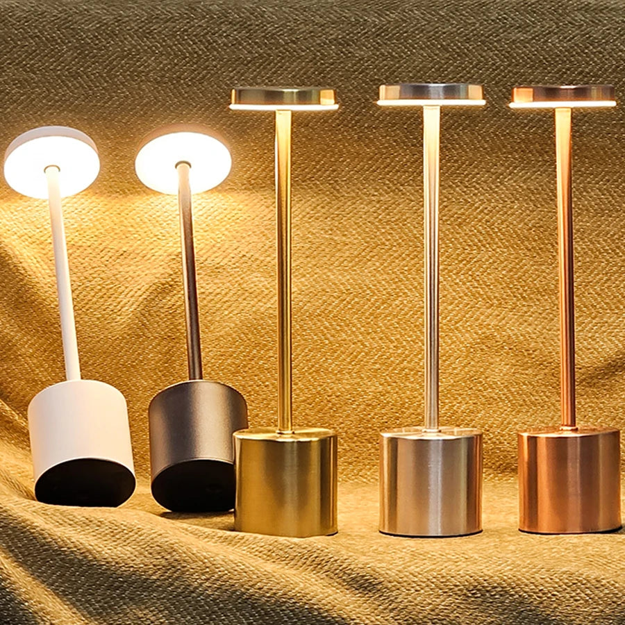 USB Rechargeable LED Table Lamp – 3-Color Touch Control