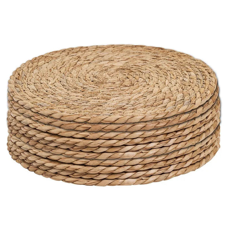 Handwoven Rattan Placemats – Round Heat-Resistant Table Mats