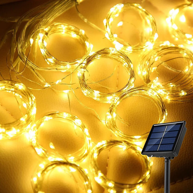 Solar Curtain String Lights