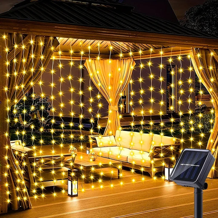 Solar Curtain String Lights