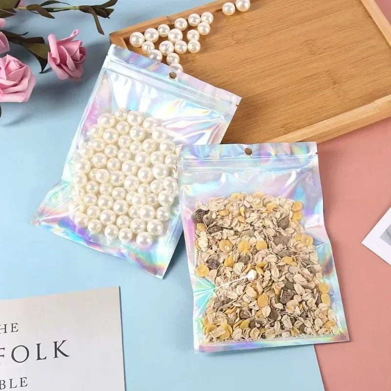Holographic Resealable Plastic Packaging Bags
