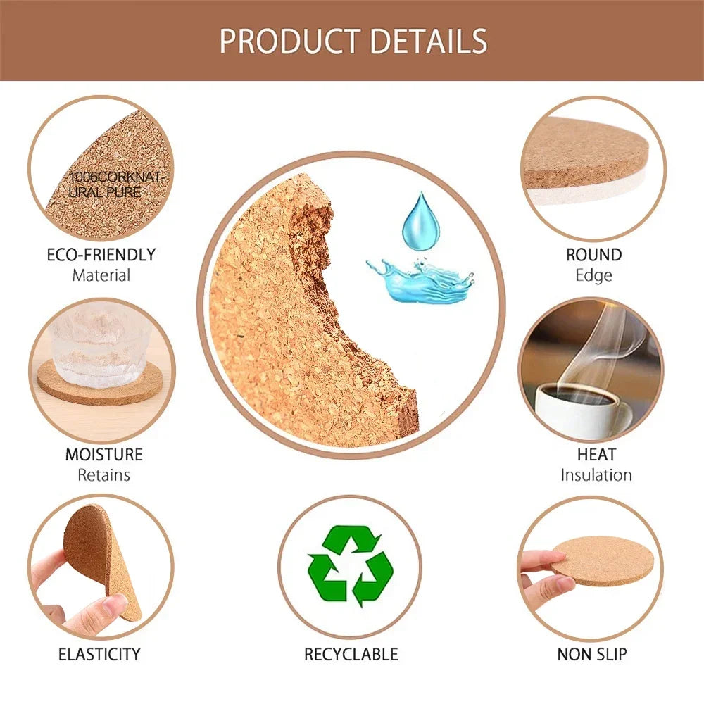 Natural Cork Coasters