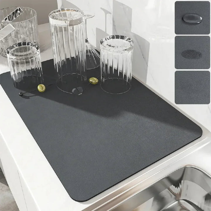 Diatomaceous Earth Coffee Machine Mat – Quick-Dry Kitchen Drain Mat