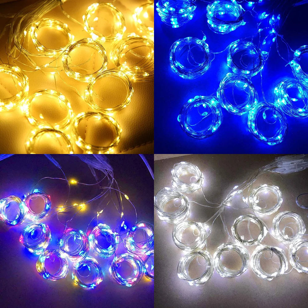 Solar Curtain String Lights