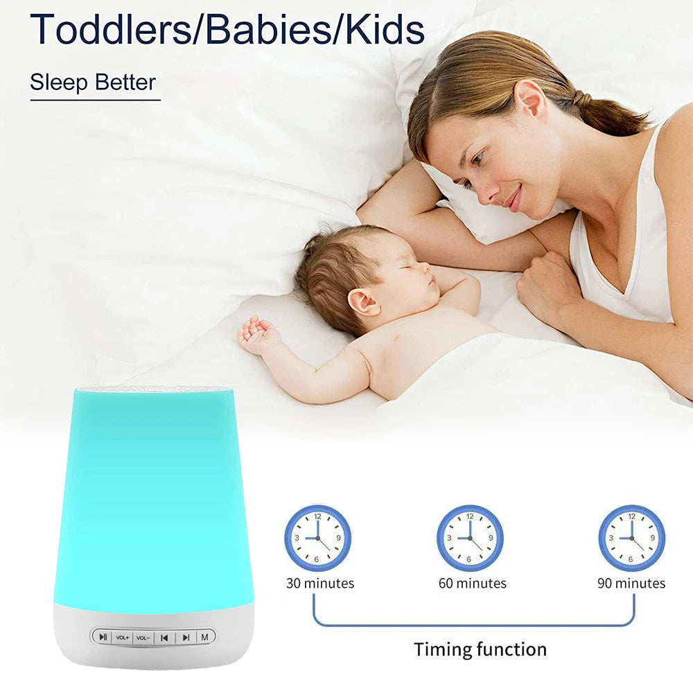 White Noise Machine with Night Light & 28 Soothing Sounds