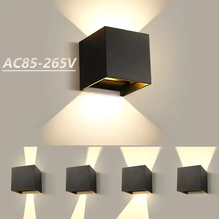 LED Modern Wall Lamp – 6W Adjustable Cube Light for Indoor & Outdoor