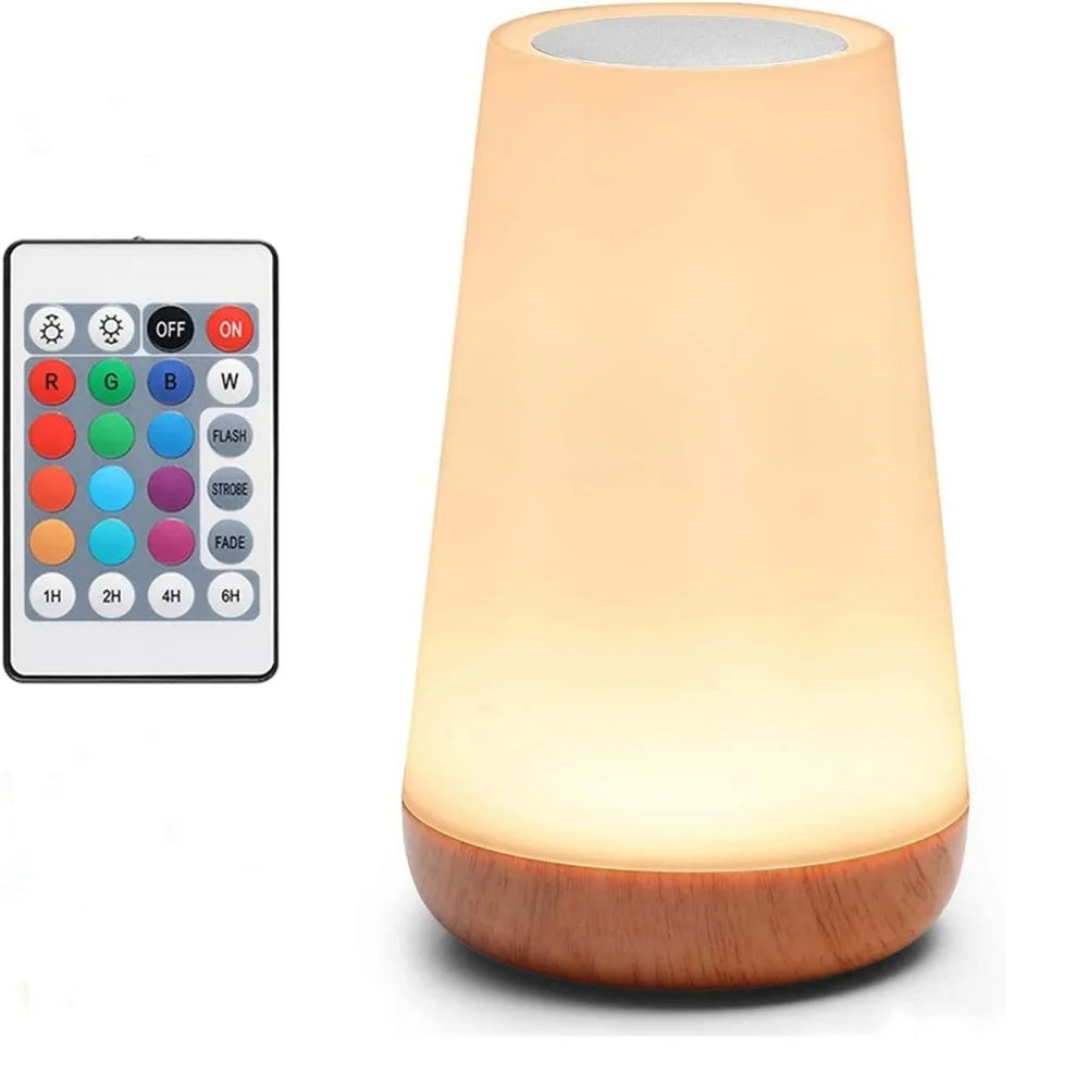 USB Rechargeable Touch Lamp – Dimmable RGB Night Light