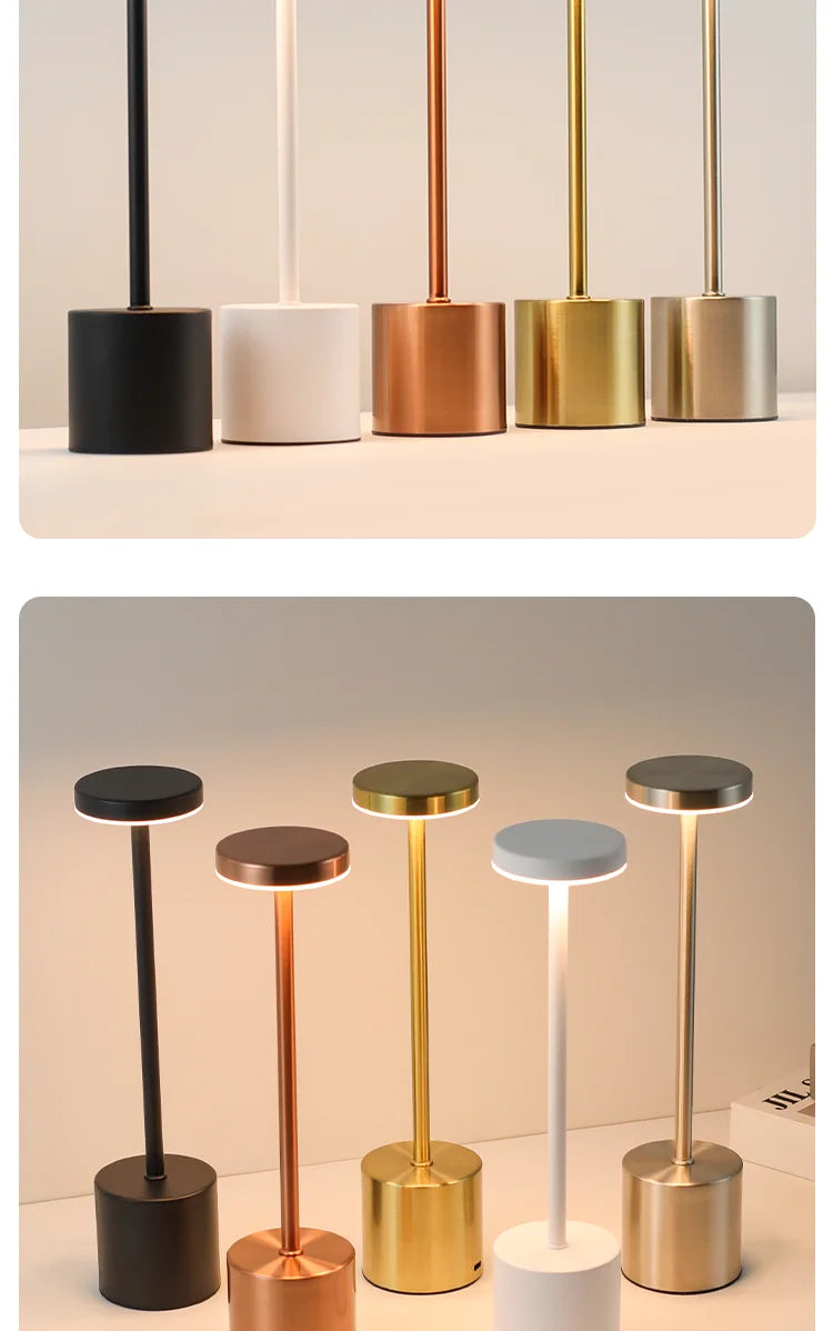 USB Rechargeable LED Table Lamp – 3-Color Touch Control