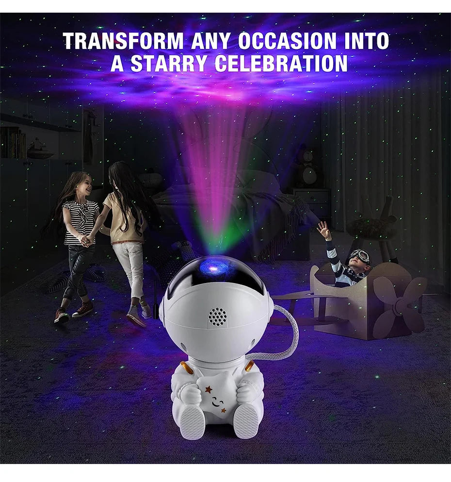 Galaxy Star Astronaut Projector – LED Starry Sky Night Lamp