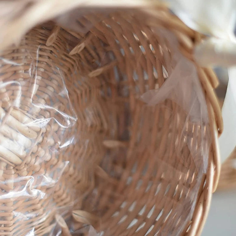 Handmade Woven Rattan Flower Basket