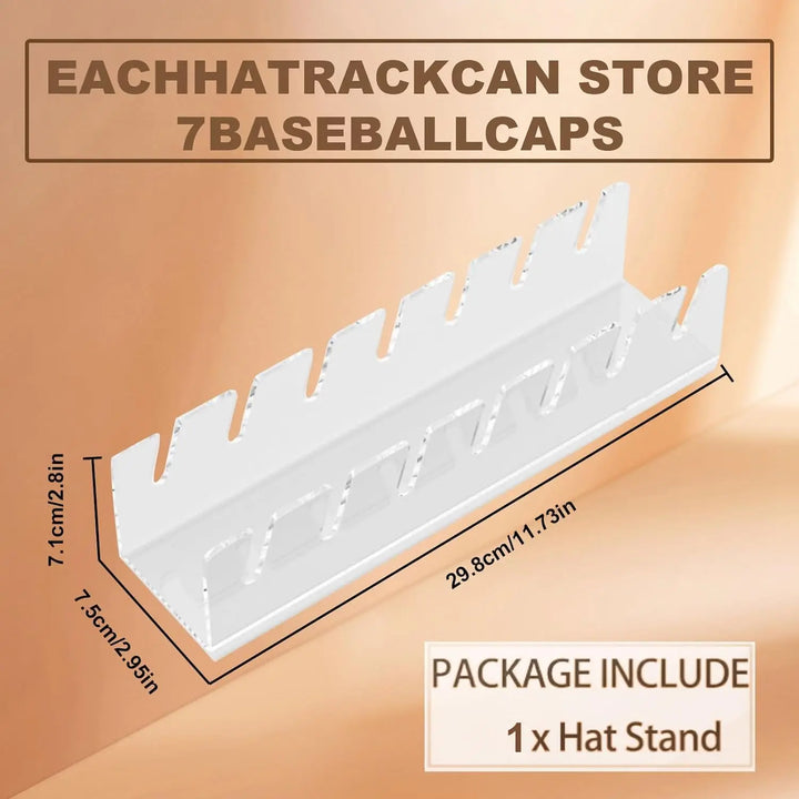 Acrylic Baseball Cap Rack – Stackable Hat Display & Organizer