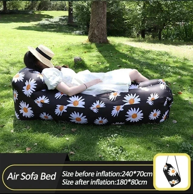 Inflatable Air Sofa Bed – Portable Outdoor Lazy Lounger 240x70cm