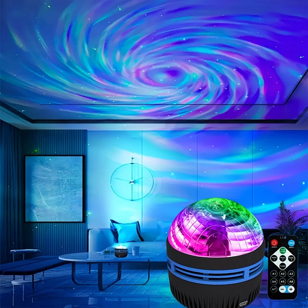 Starry Sky Galaxy Projector Lamp – LED Night Light with Remote