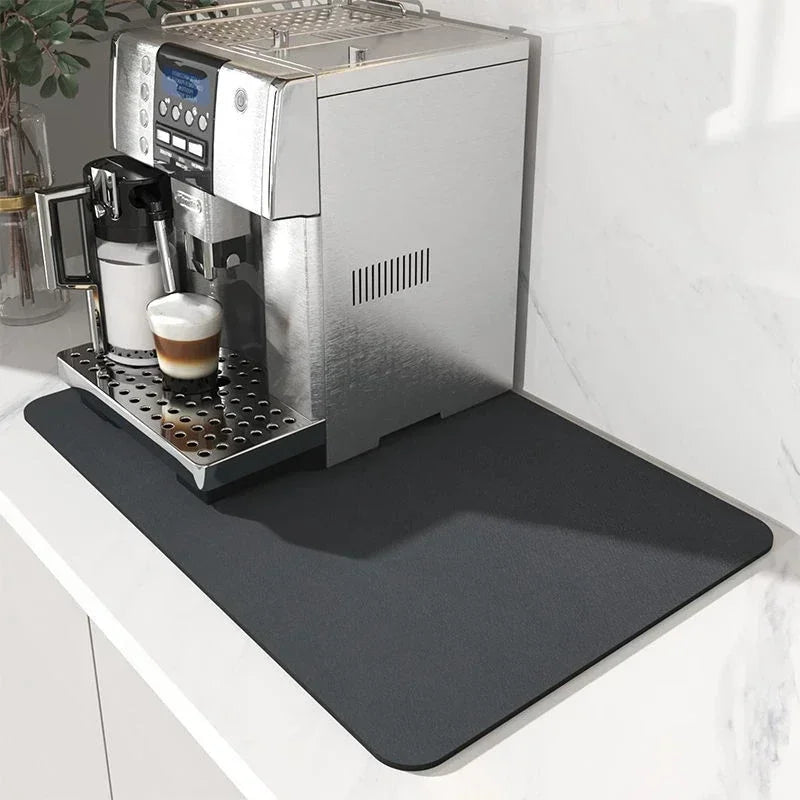 Diatomaceous Earth Coffee Machine Mat – Quick-Dry Kitchen Drain Mat