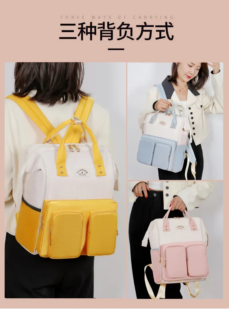 Waterproof Mommy Diaper Backpack – Large Capacity Travel Bag