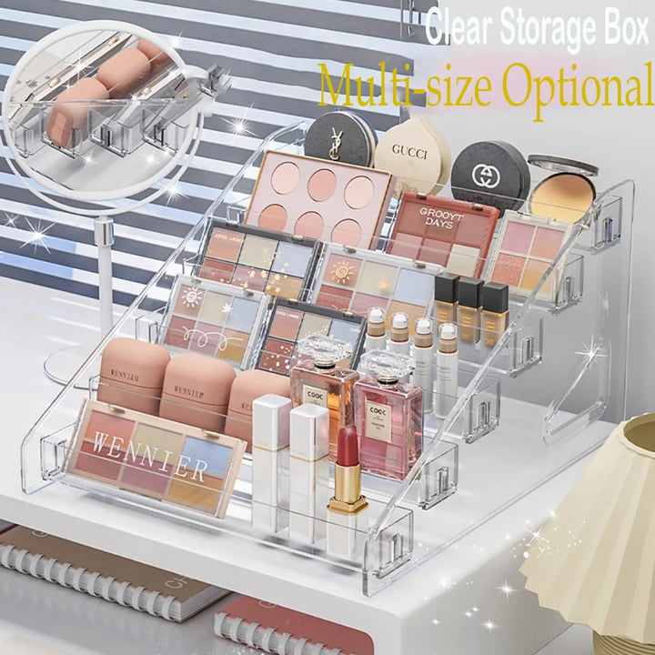 Transparent Makeup Organizer Storage Box